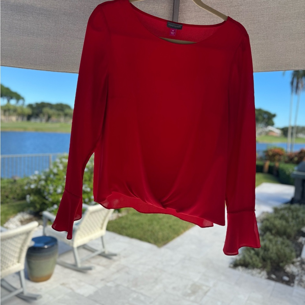 Vince Camuto Vibrant Red Blouse